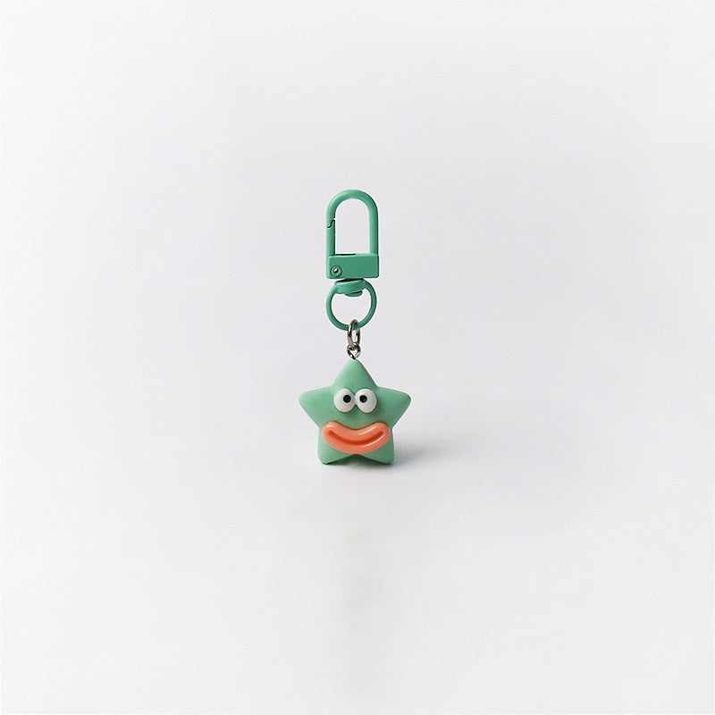 Smiley Face Mini Charm Keychain - C1