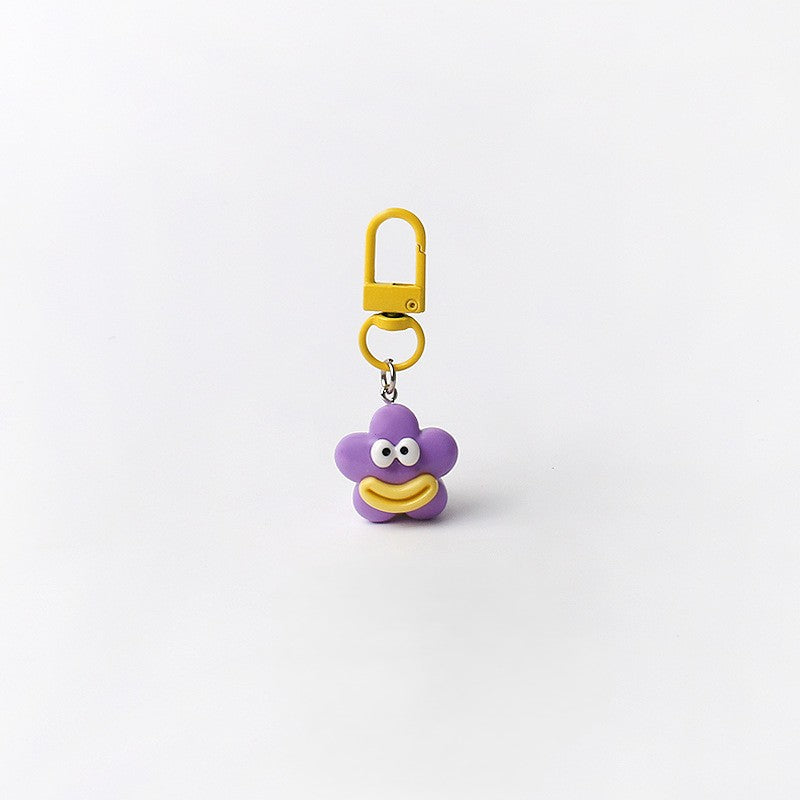 Smiley Face Mini Charm Keychain - C2