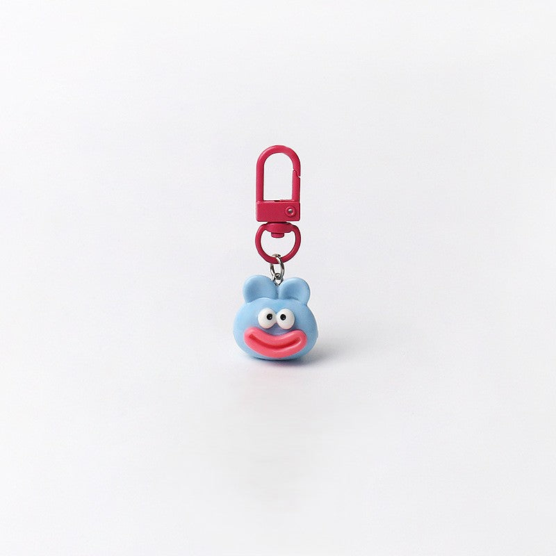 Smiley Face Mini Charm Keychain - C3