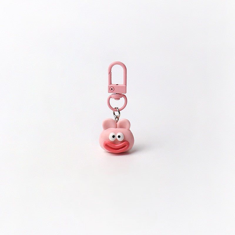 Smiley Face Mini Charm Keychain - C4