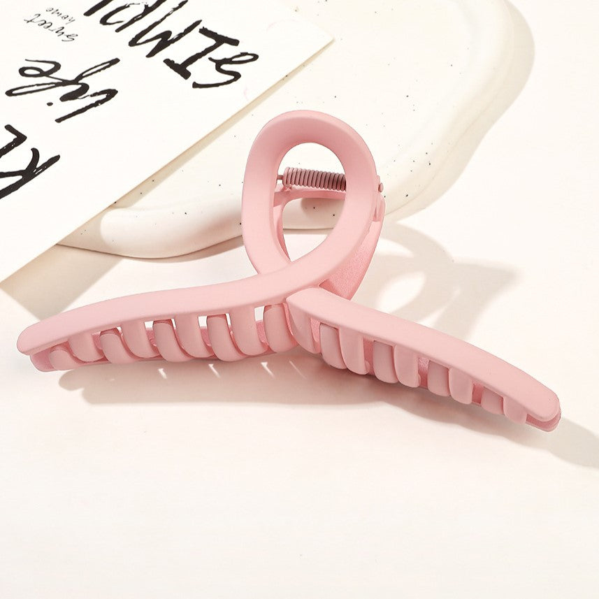 Large Twist Loop Hair Claw Clip - pink