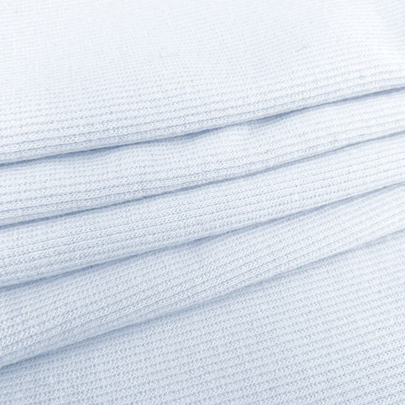 Ribbed One Shoulder Cropped Tank Top - White - 1