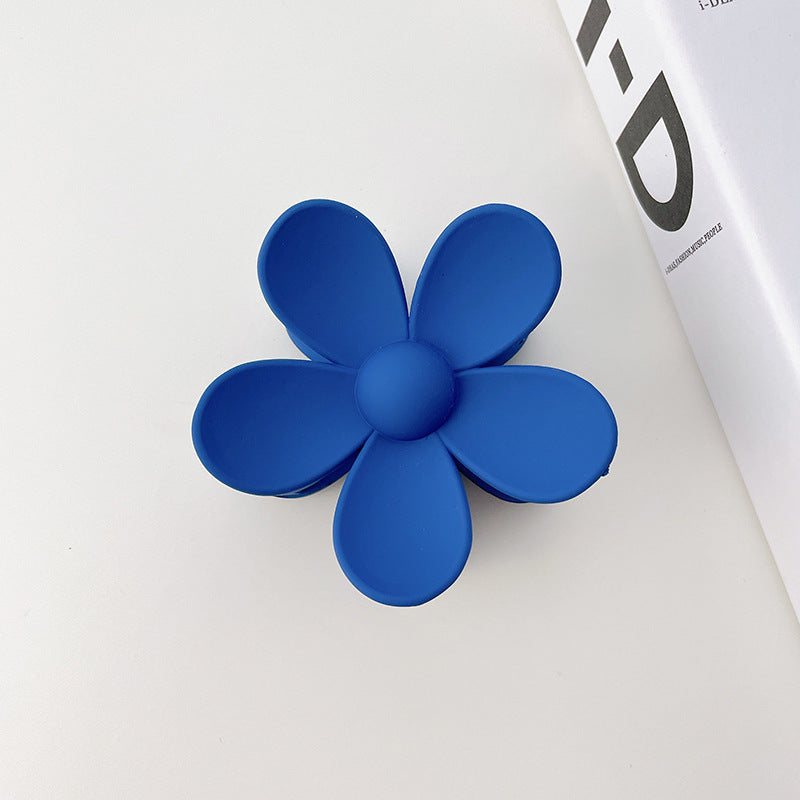 Matte Finish Sculptural Hair Claw Clip - Flower_01