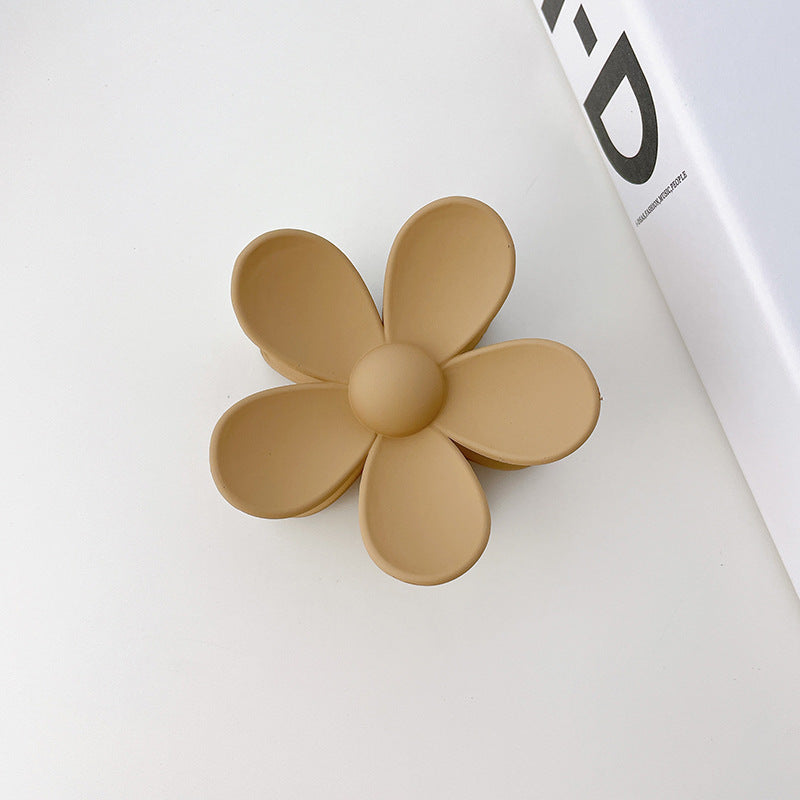 Matte Finish Sculptural Hair Claw Clip - Flower_04