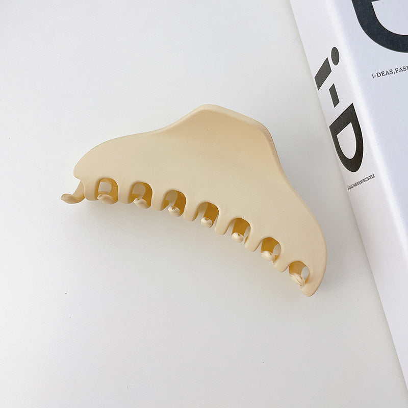 Matte Finish Sculptural Hair Claw Clip - Off_White