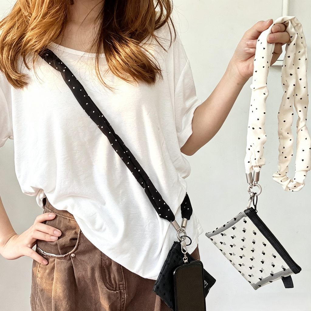 Crossbody Phone Lanyard With Mesh Zip Pouch - view 1
