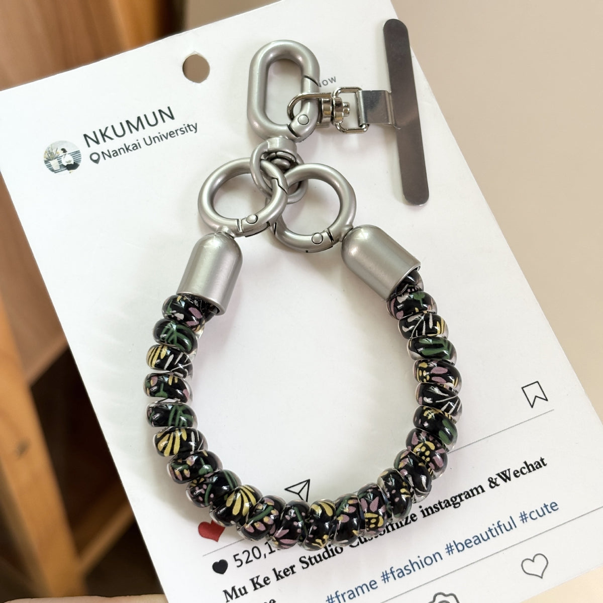 Printed Silicone Coil Phone Wrist Lanyard - NO-3
