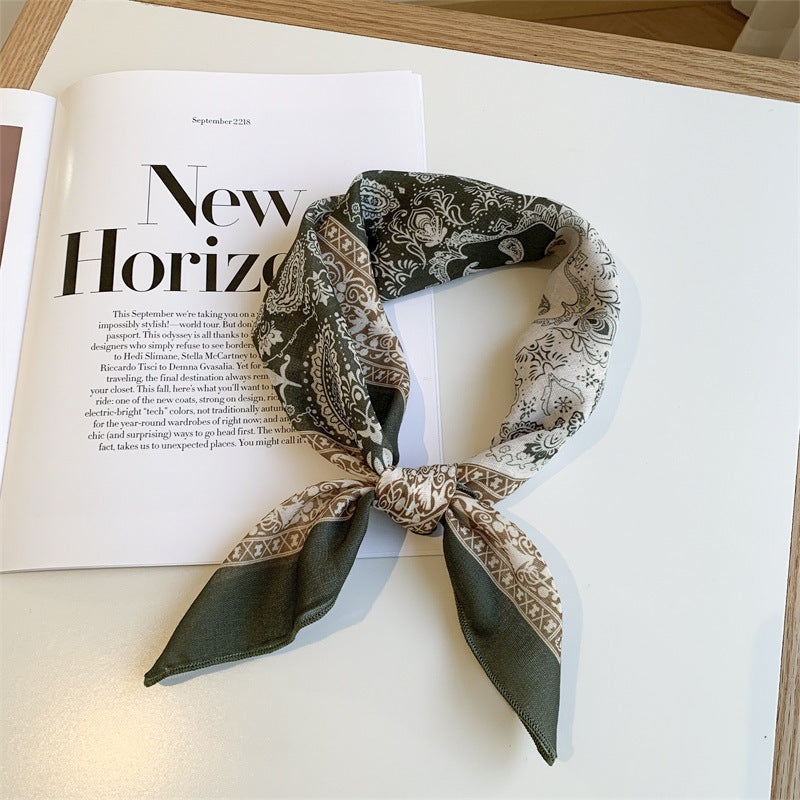 Printed Square Neckerchief Bandana Scarf - NO32