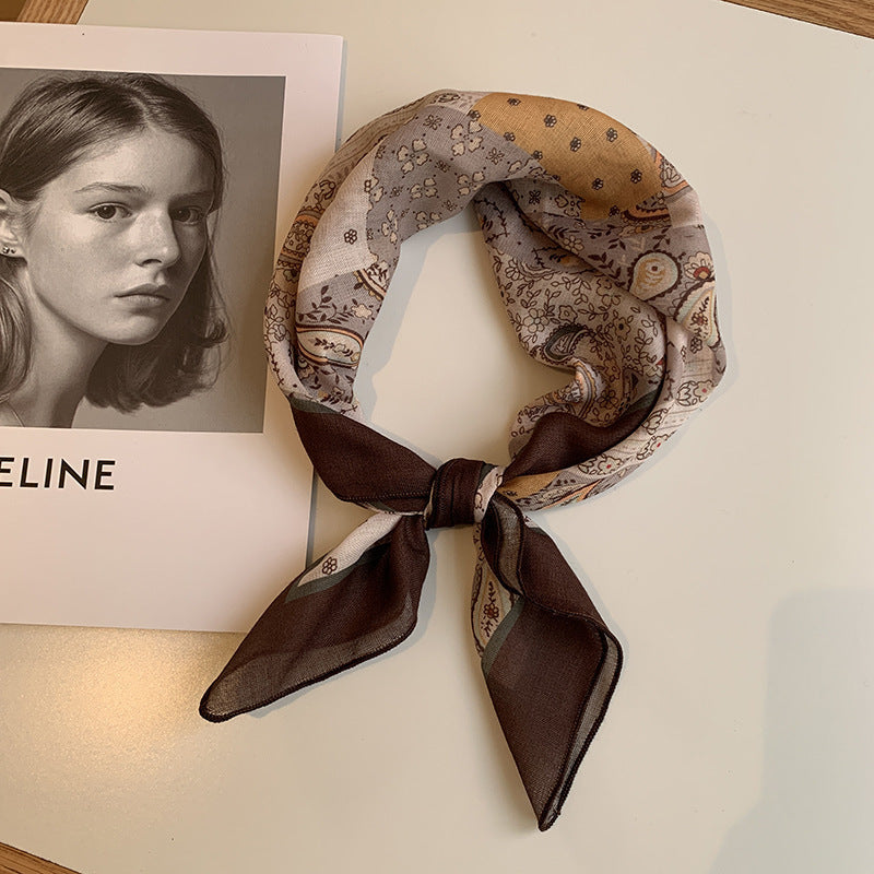 Printed Square Neckerchief Bandana Scarf - NO35