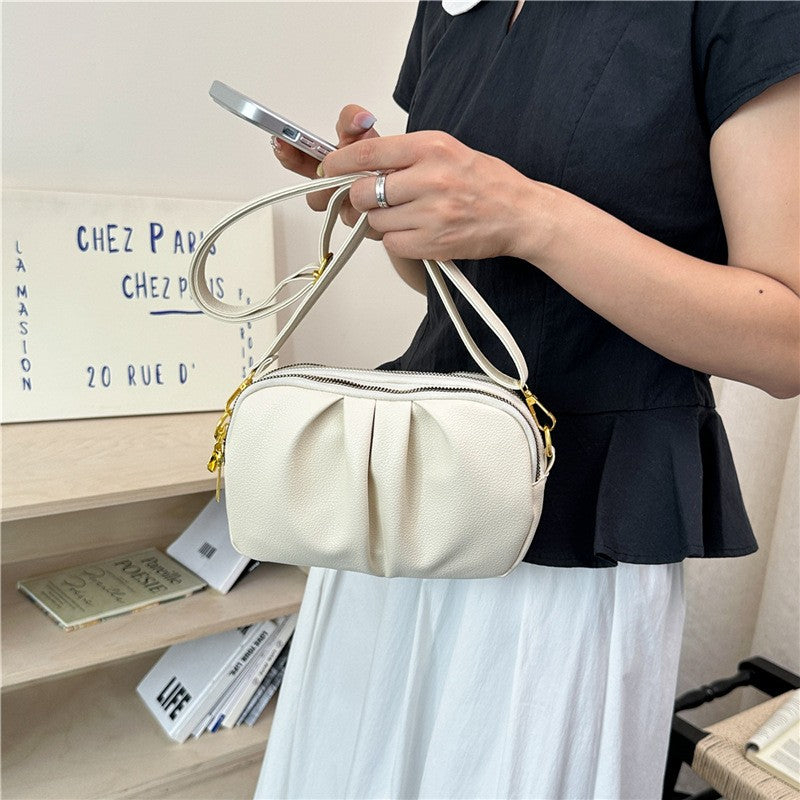 Ruched Mini Crossbody Camera Bag