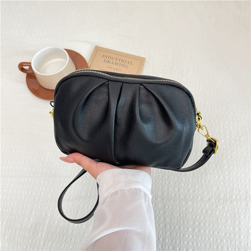 Ruched Mini Crossbody Camera Bag