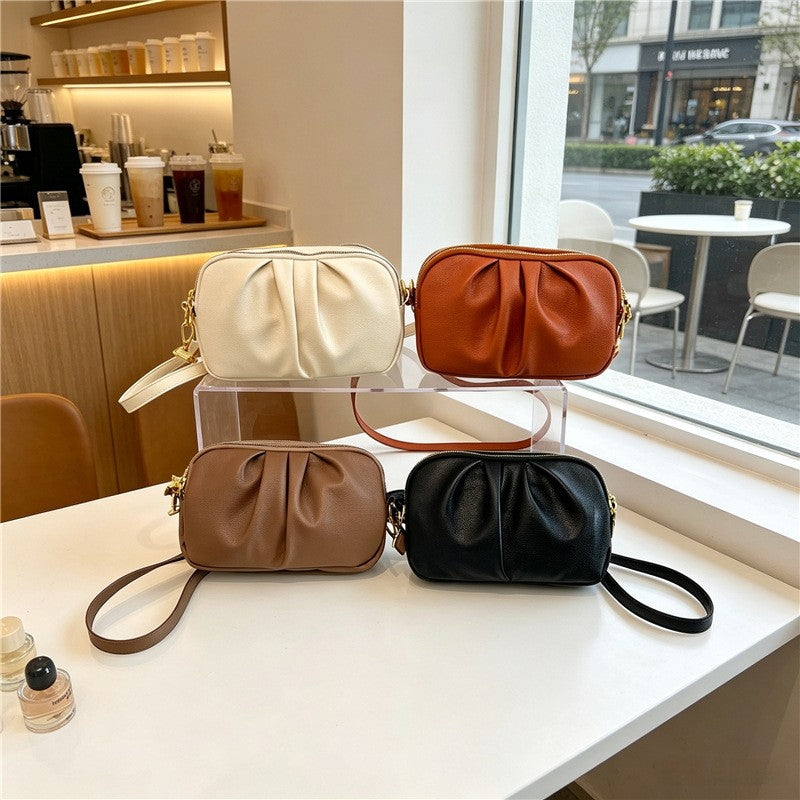 Ruched Mini Crossbody Camera Bag