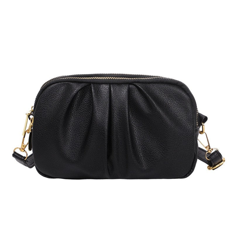 Ruched Mini Crossbody Camera Bag