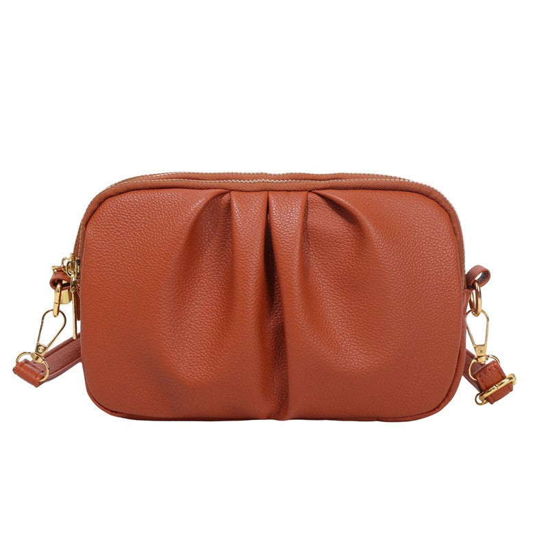 Ruched Mini Crossbody Camera Bag