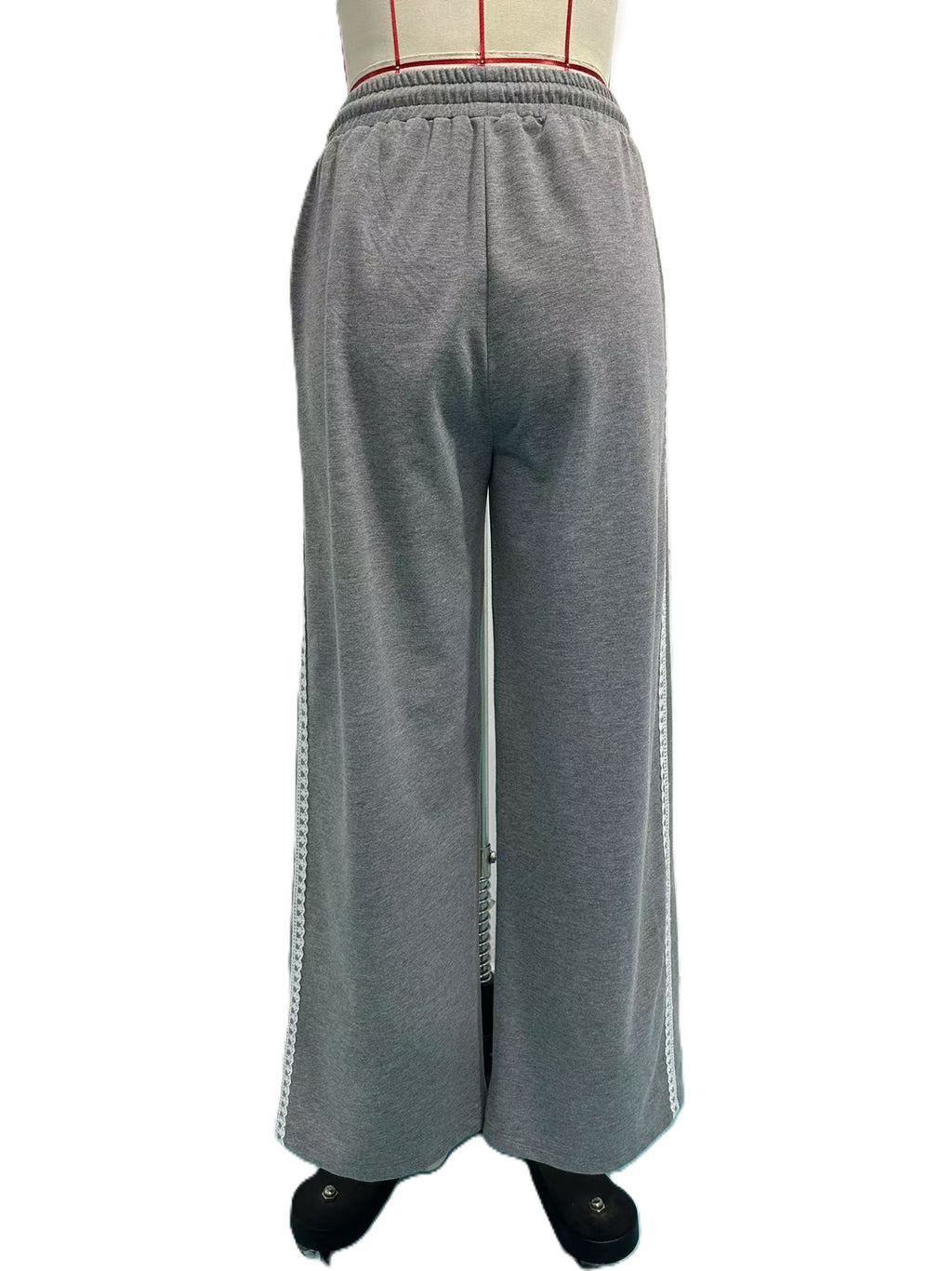 Side Stripe Wide Leg Lounge Sweatpants - DarkGrey - 1