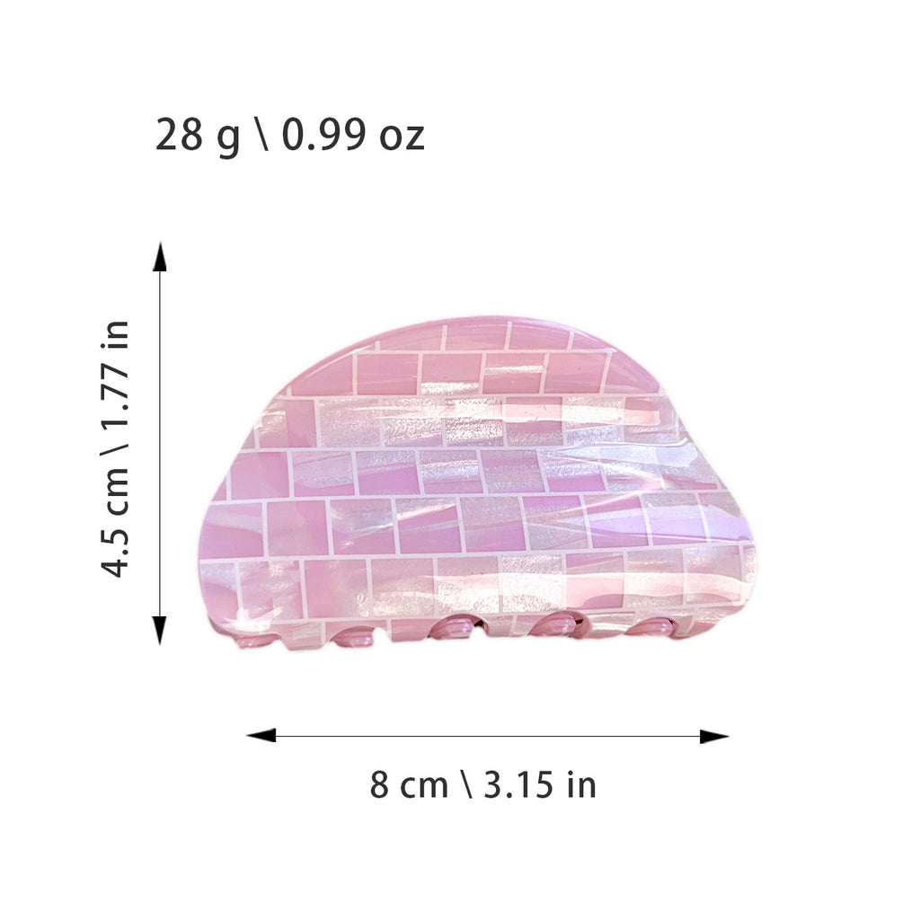 Iridescent Checkered Hair Claw Clip - view 1