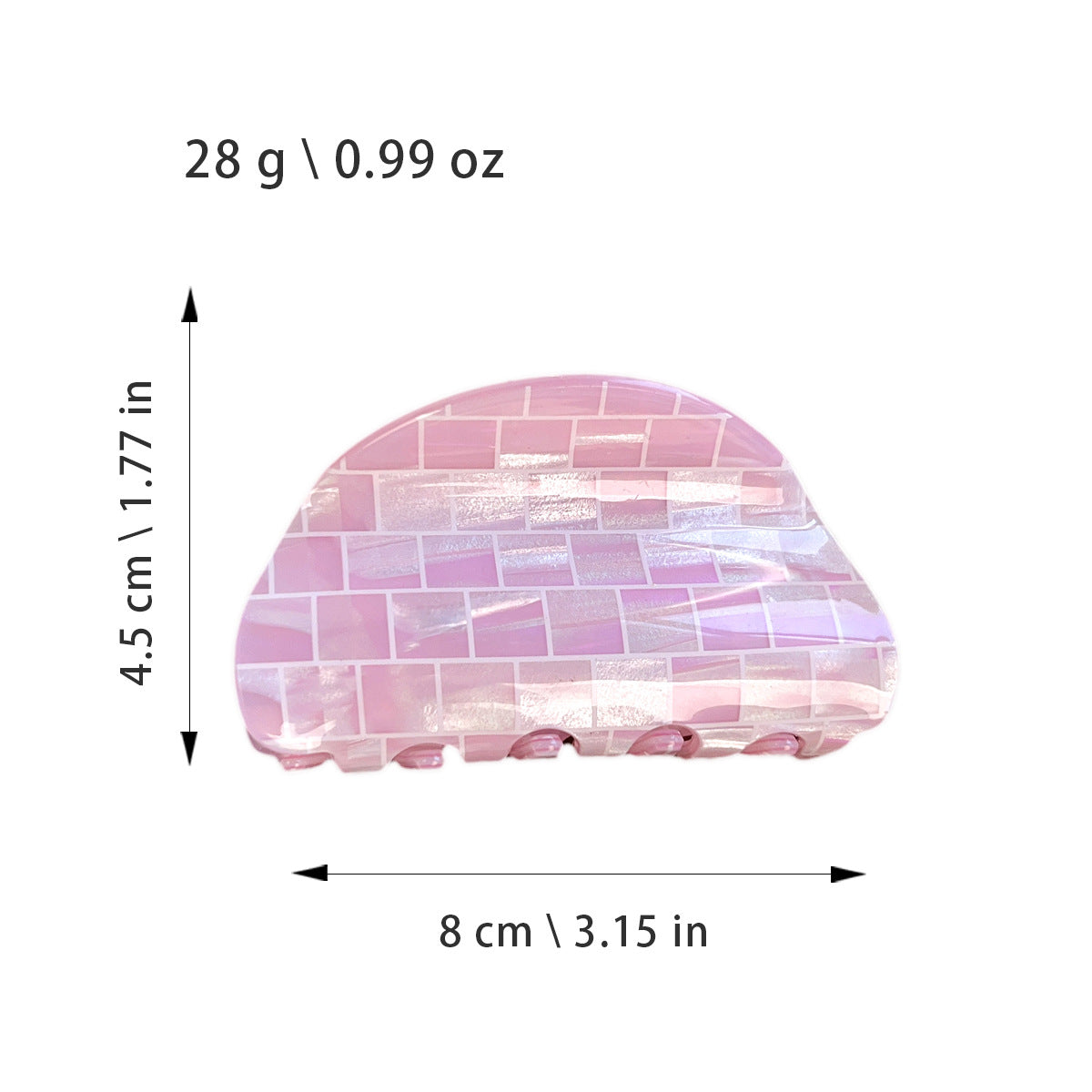 Iridescent Checkered Hair Claw Clip - view 1