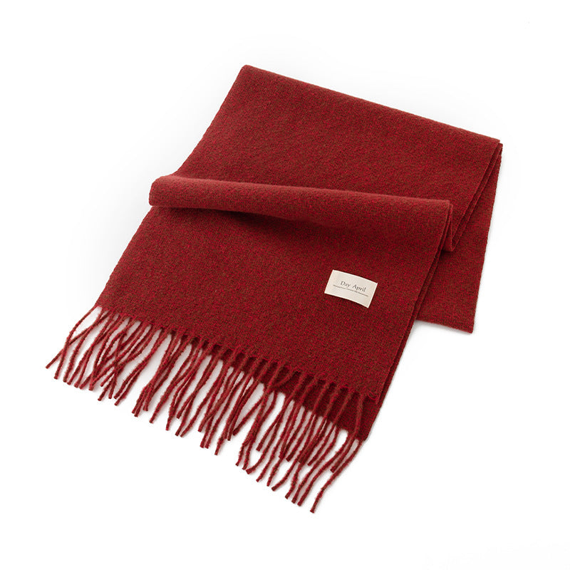 Holiday Tartan Plaid Blanket Scarf - 07PureRed