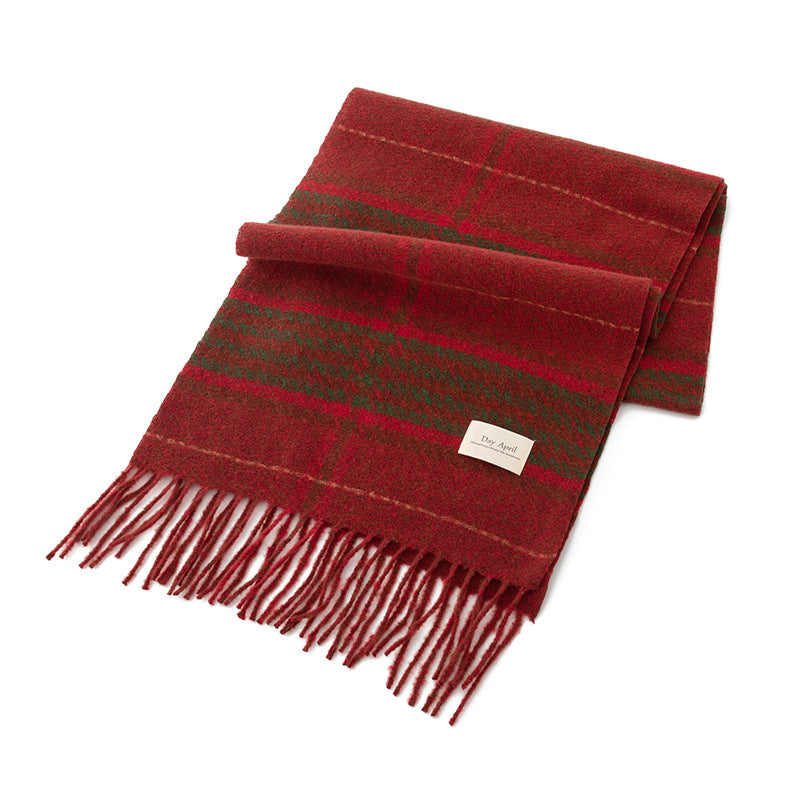 Holiday Tartan Plaid Blanket Scarf - 09Christmas