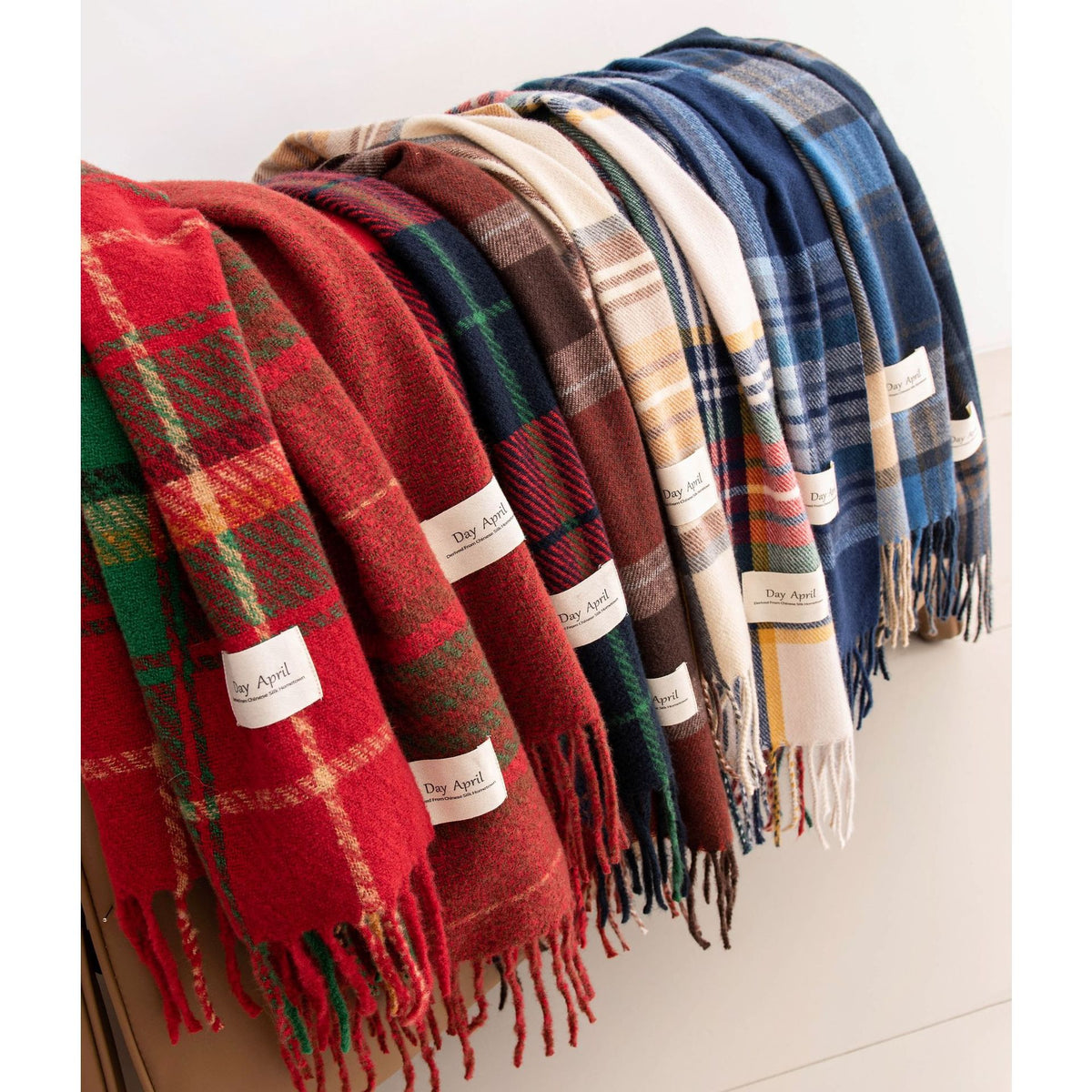 Holiday Tartan Plaid Blanket Scarf
