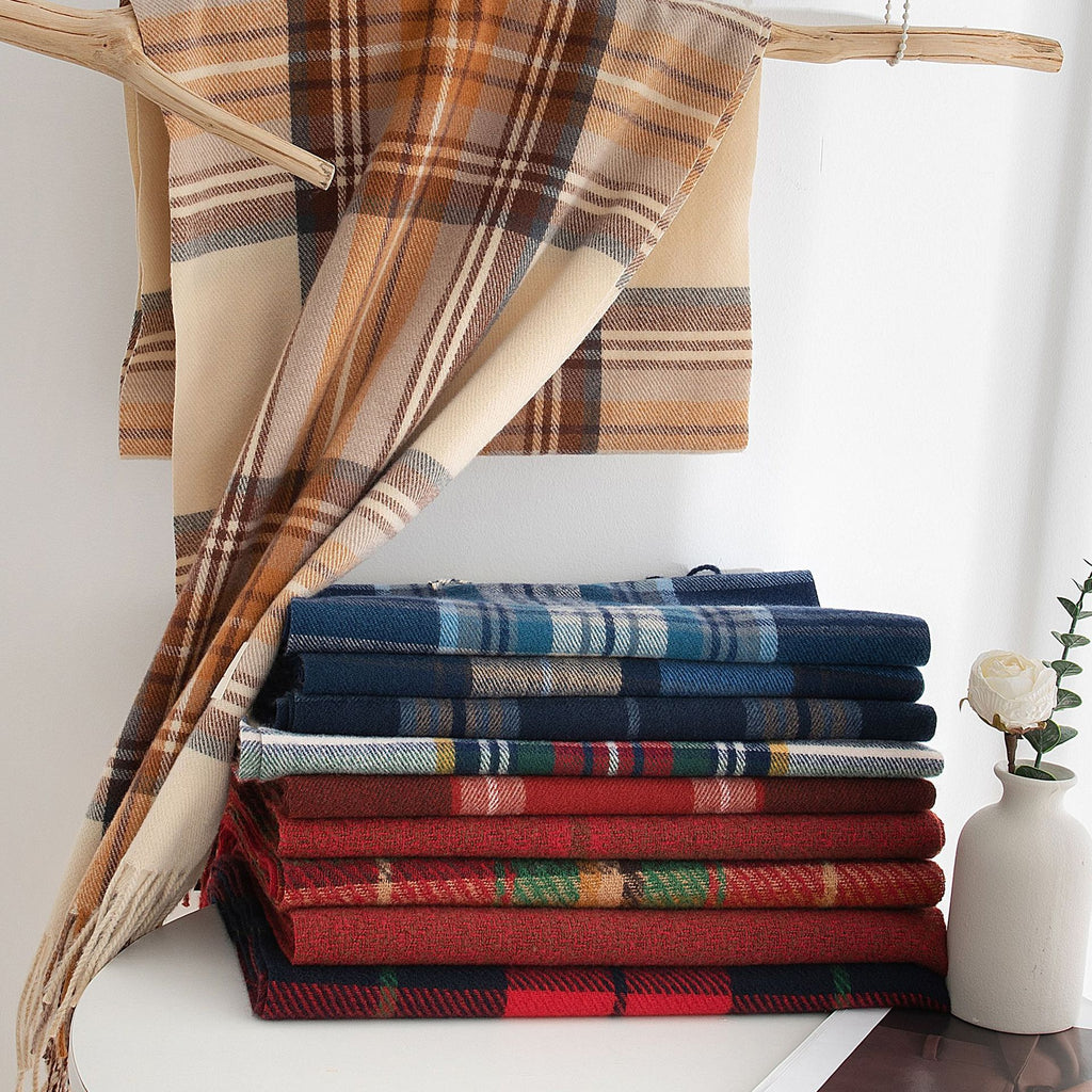 Holiday Tartan Plaid Blanket Scarf - view 3
