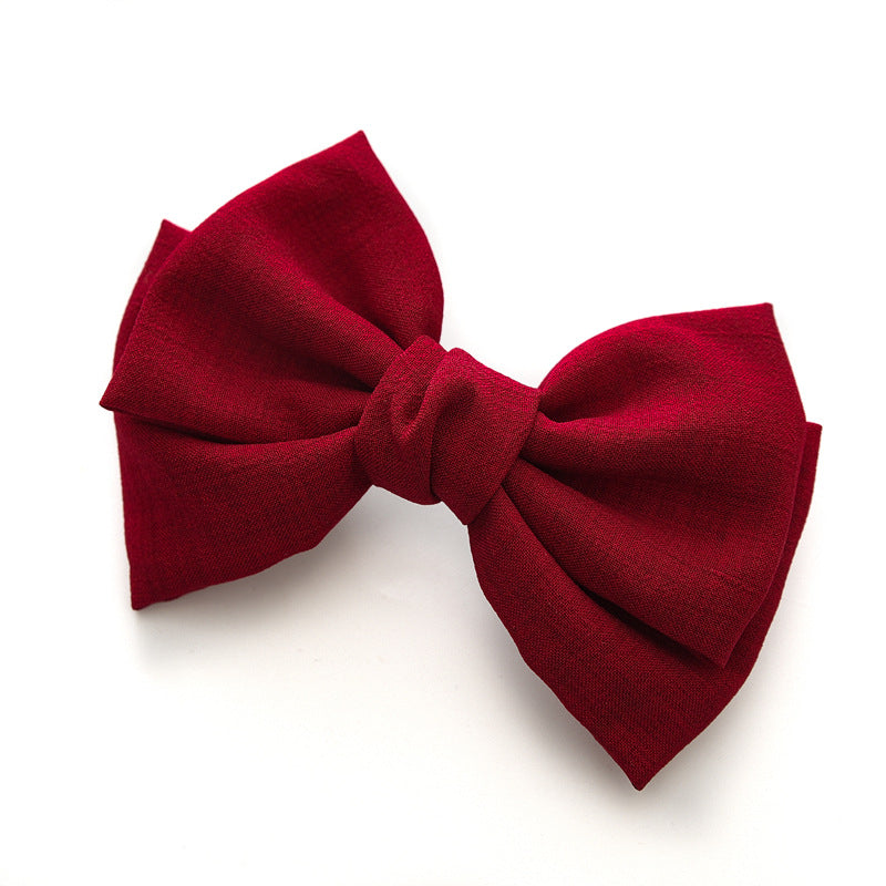 Knotted Linen Bow Hair Clip Barrette - view 1