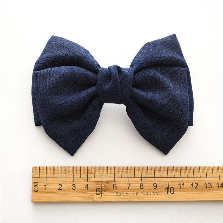 Knotted Linen Bow Hair Clip Barrette - view 3
