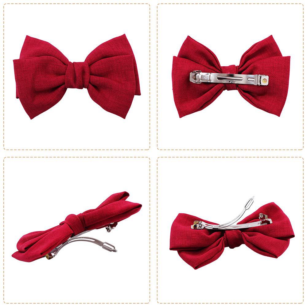 Knotted Linen Bow Hair Clip Barrette - view 5