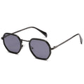 Hexagon Frame Vintage Metal Sunglasses - Color_1