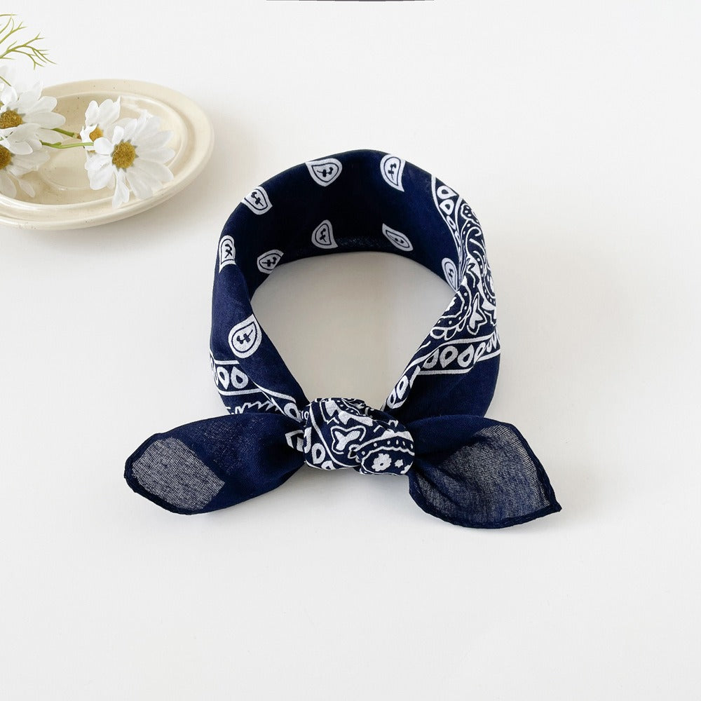 Retro Paisley Print Square Bandana Kerchief - C12