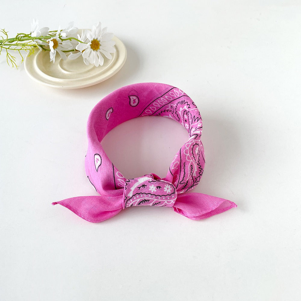 Retro Paisley Print Square Bandana Kerchief - C3