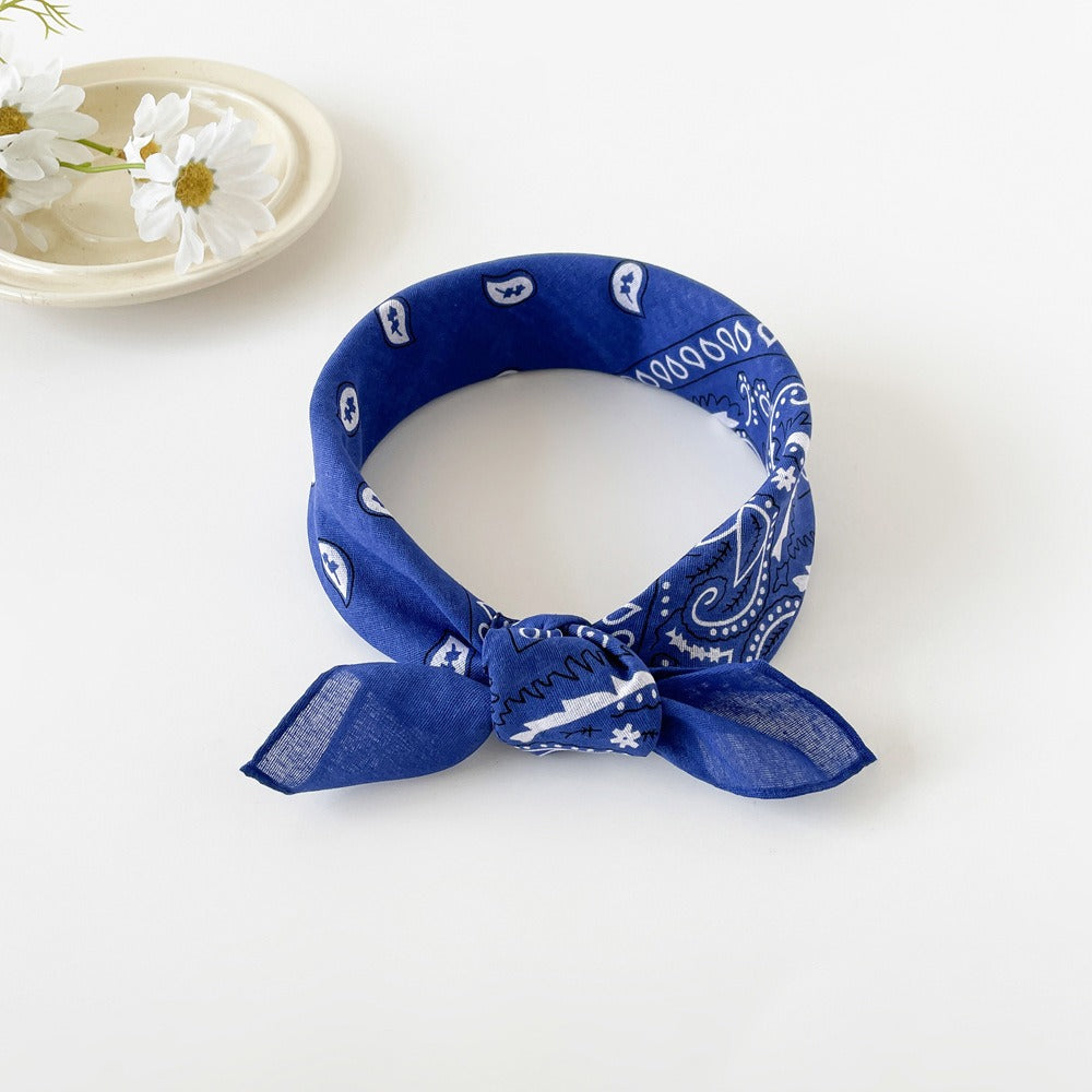 Retro Paisley Print Square Bandana Kerchief - C4