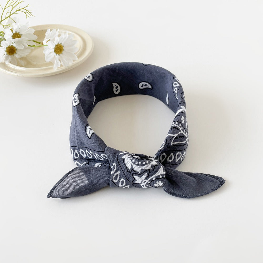 Retro Paisley Print Square Bandana Kerchief - C8