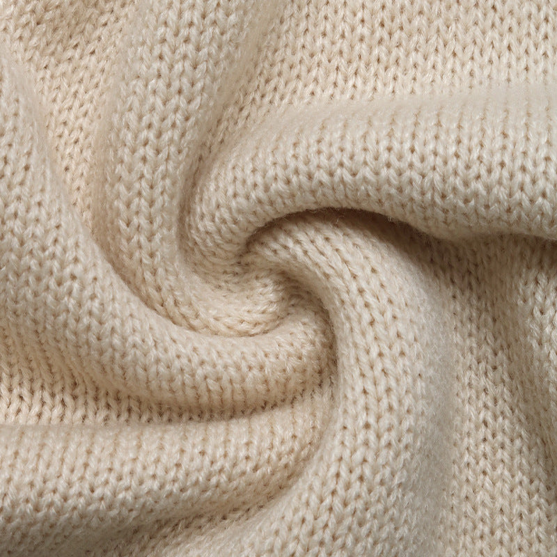 Tie Front Open Knit Cardigan - Apricot - 4