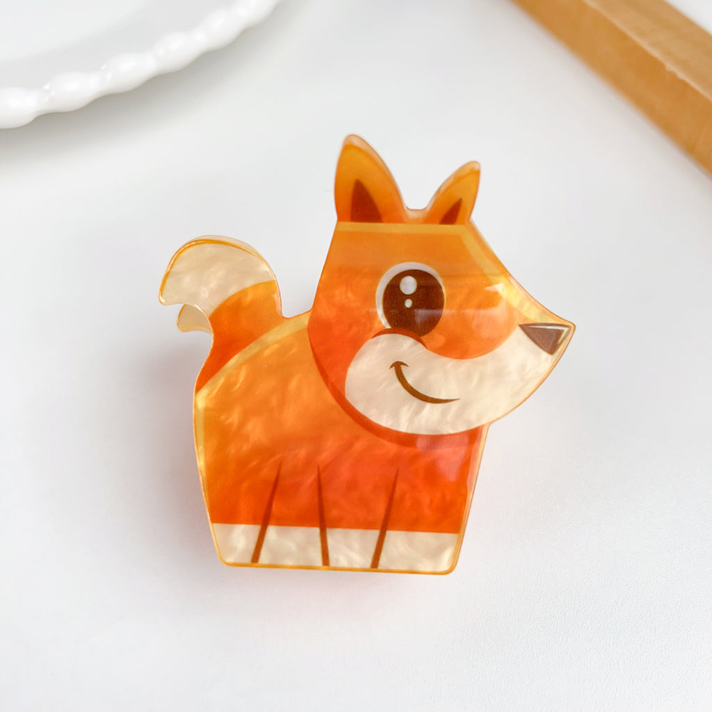 Cartoon Animal Claw Clip For Kids - fox