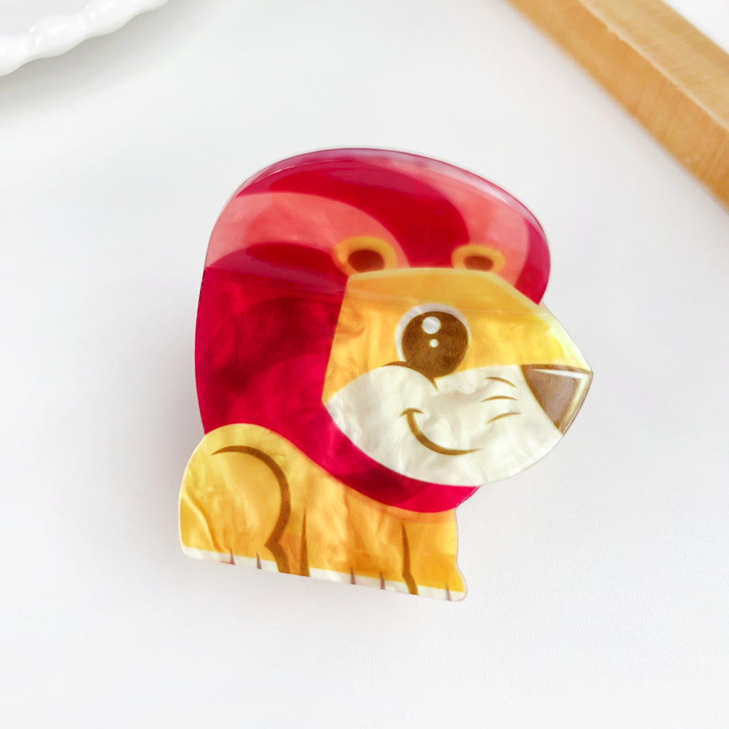 Cartoon Animal Claw Clip For Kids - lion