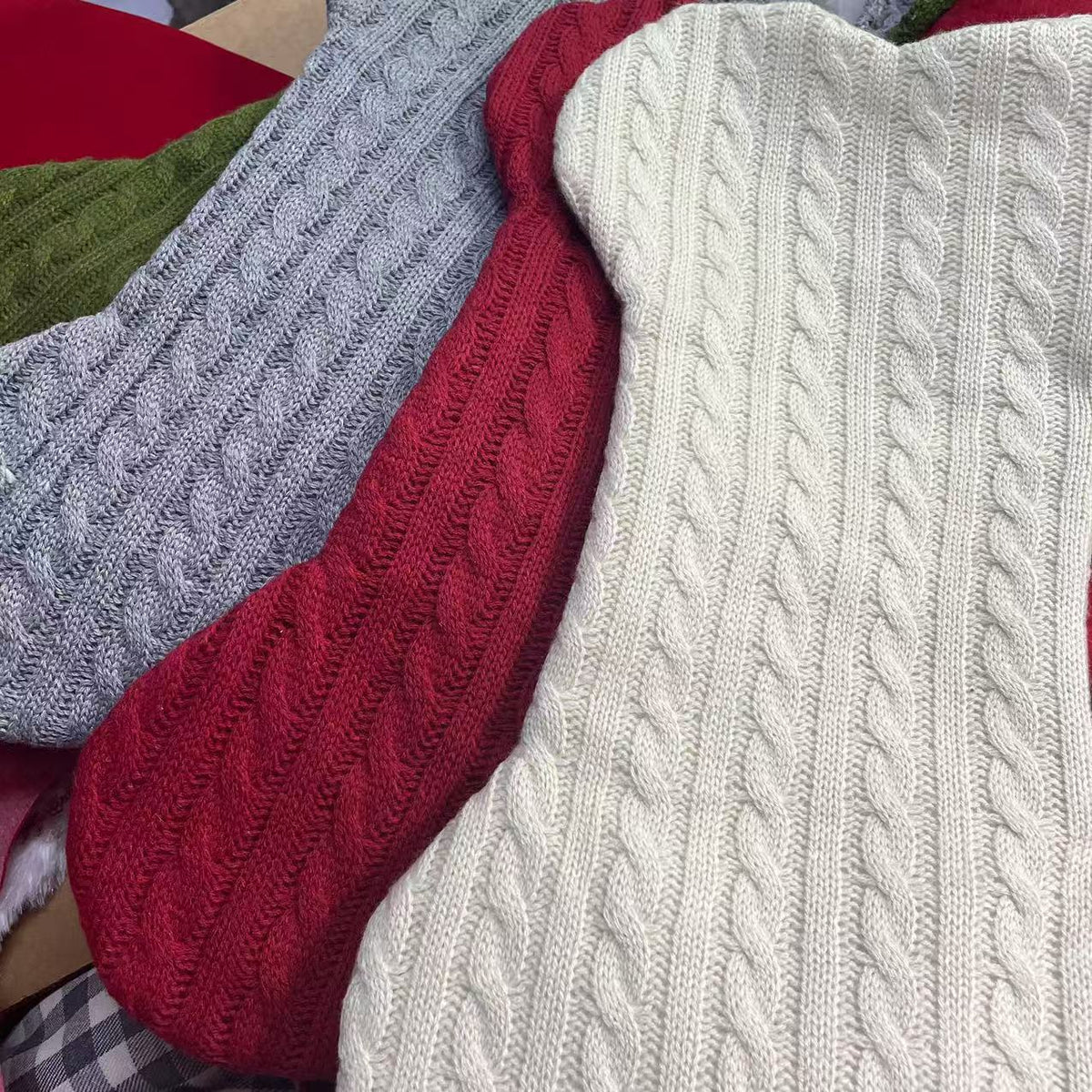 Dog Bone Cable Knit Christmas Stocking - view 2