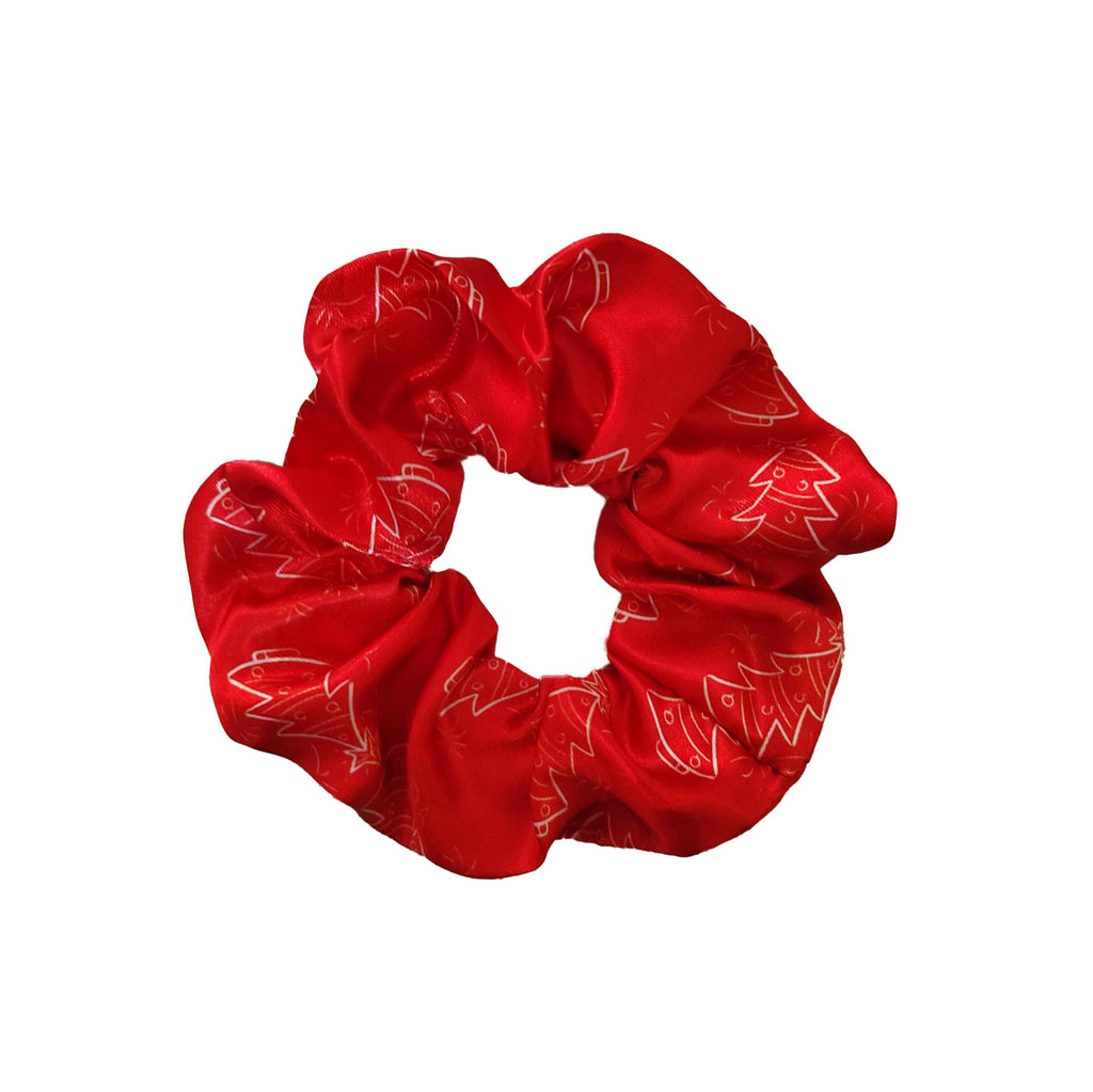 Silky Satin Scrunchie With Holiday Prints - NO_01