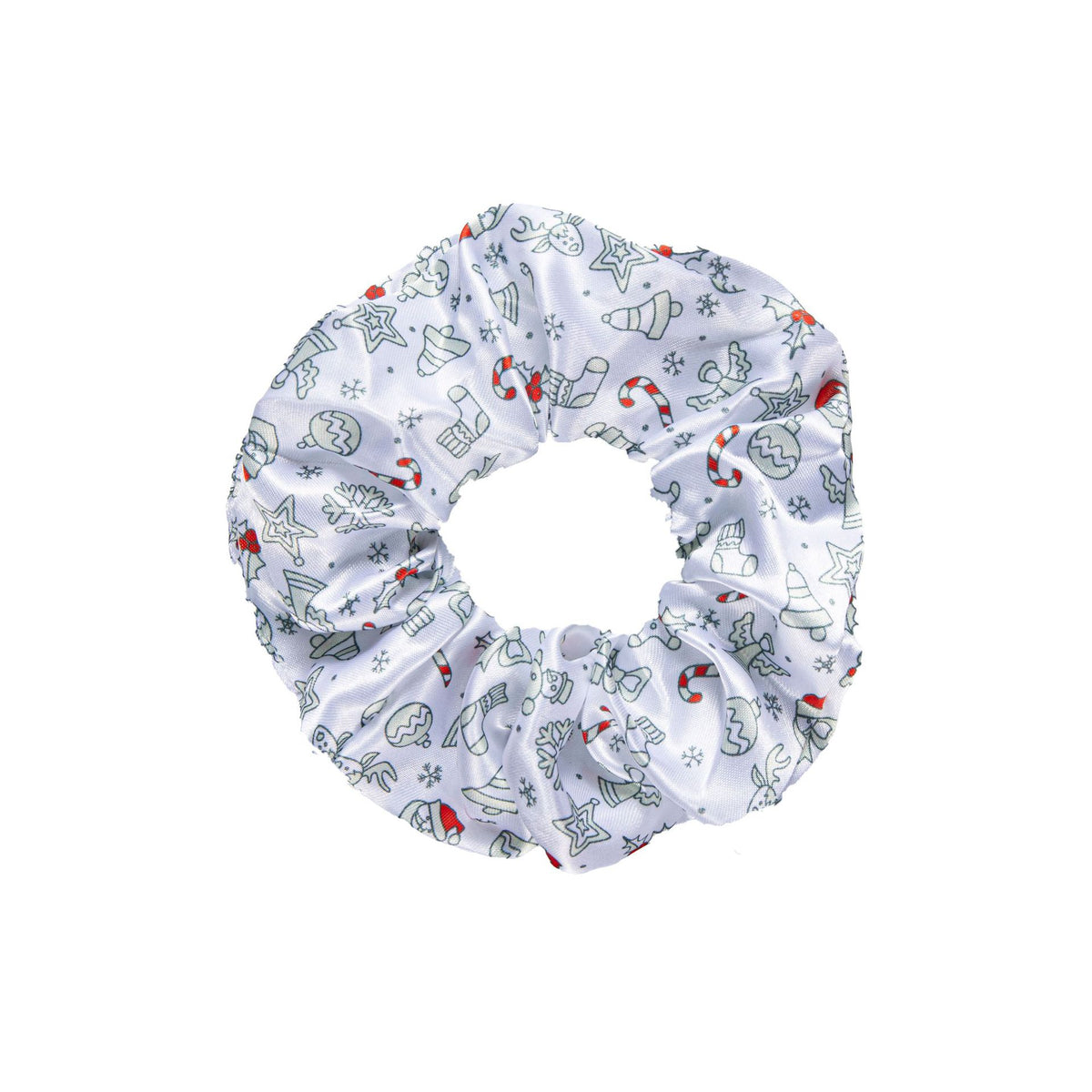 Silky Satin Scrunchie With Holiday Prints - NO_03