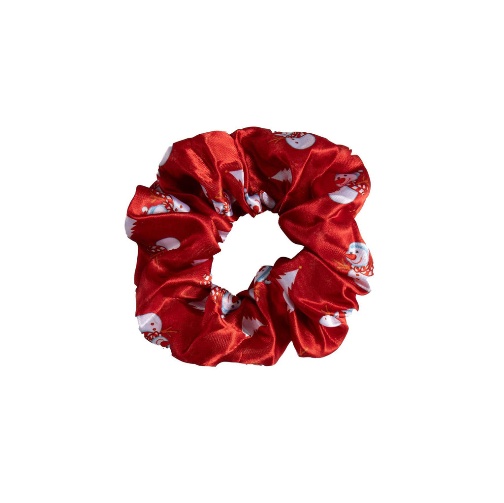 Silky Satin Scrunchie With Holiday Prints - NO_08