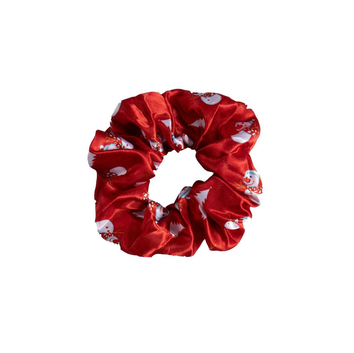 Silky Satin Scrunchie With Holiday Prints - NO_08