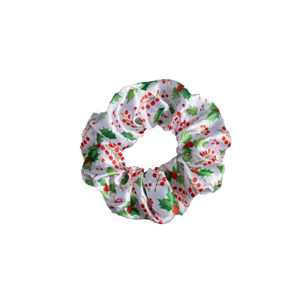 Silky Satin Scrunchie With Holiday Prints - NO_09
