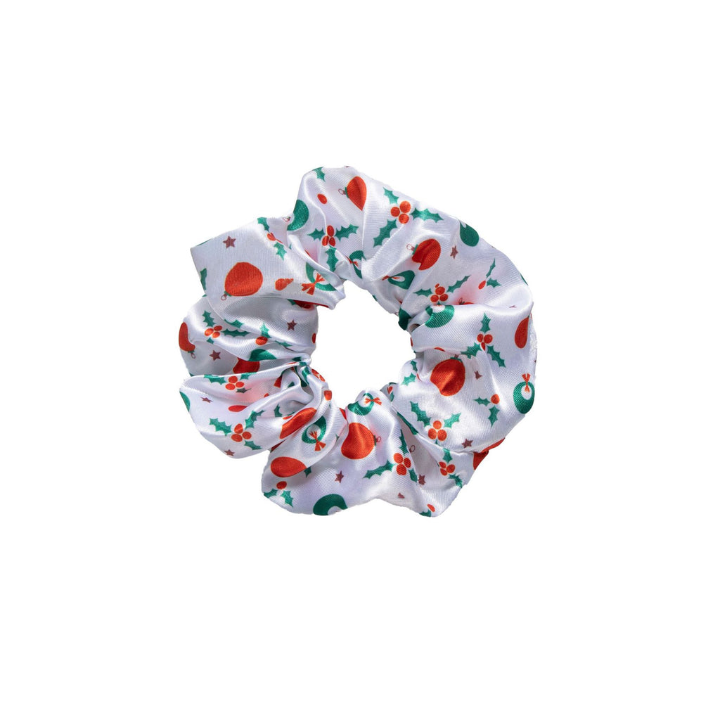 Silky Satin Scrunchie With Holiday Prints - NO_10