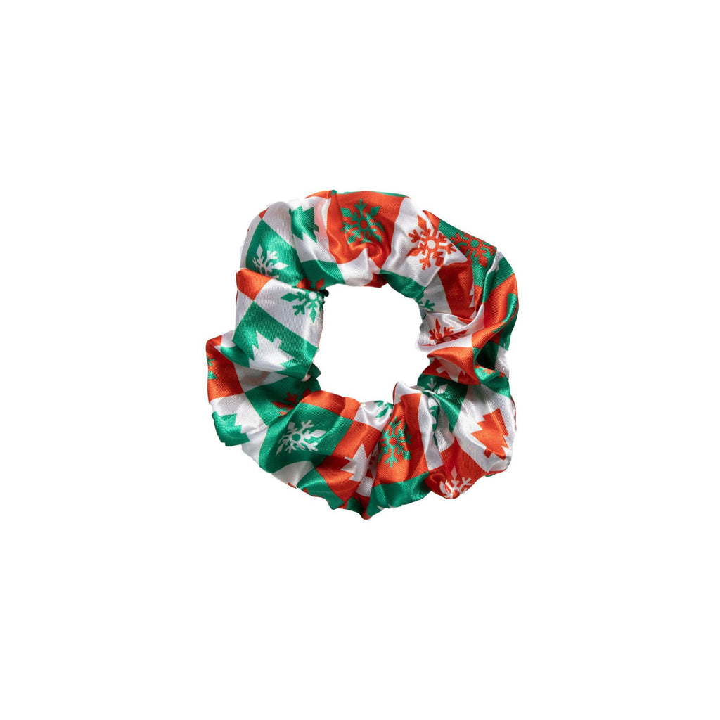 Silky Satin Scrunchie With Holiday Prints - NO_11