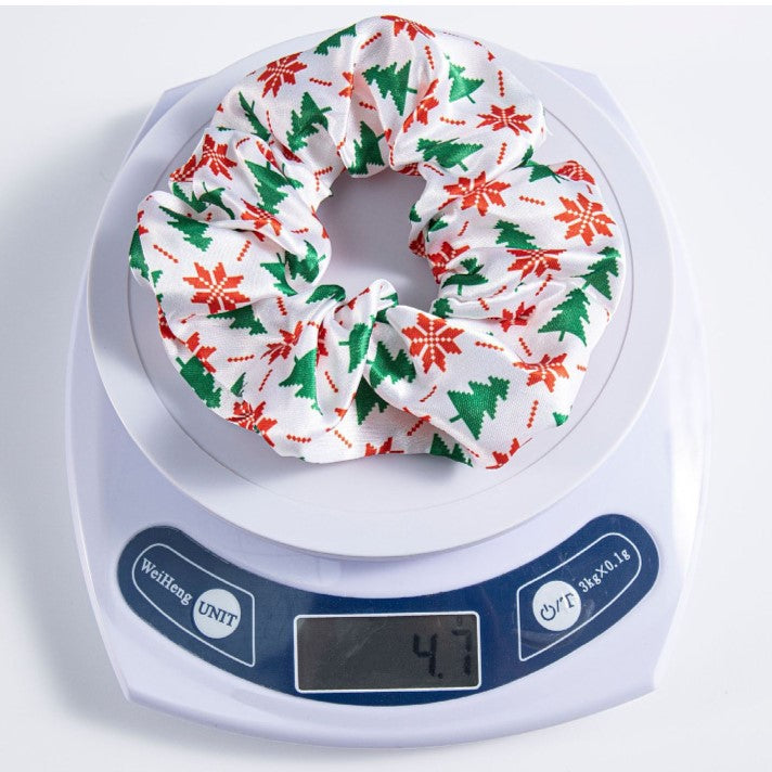 Silky Satin Scrunchie With Holiday Prints - view 1
