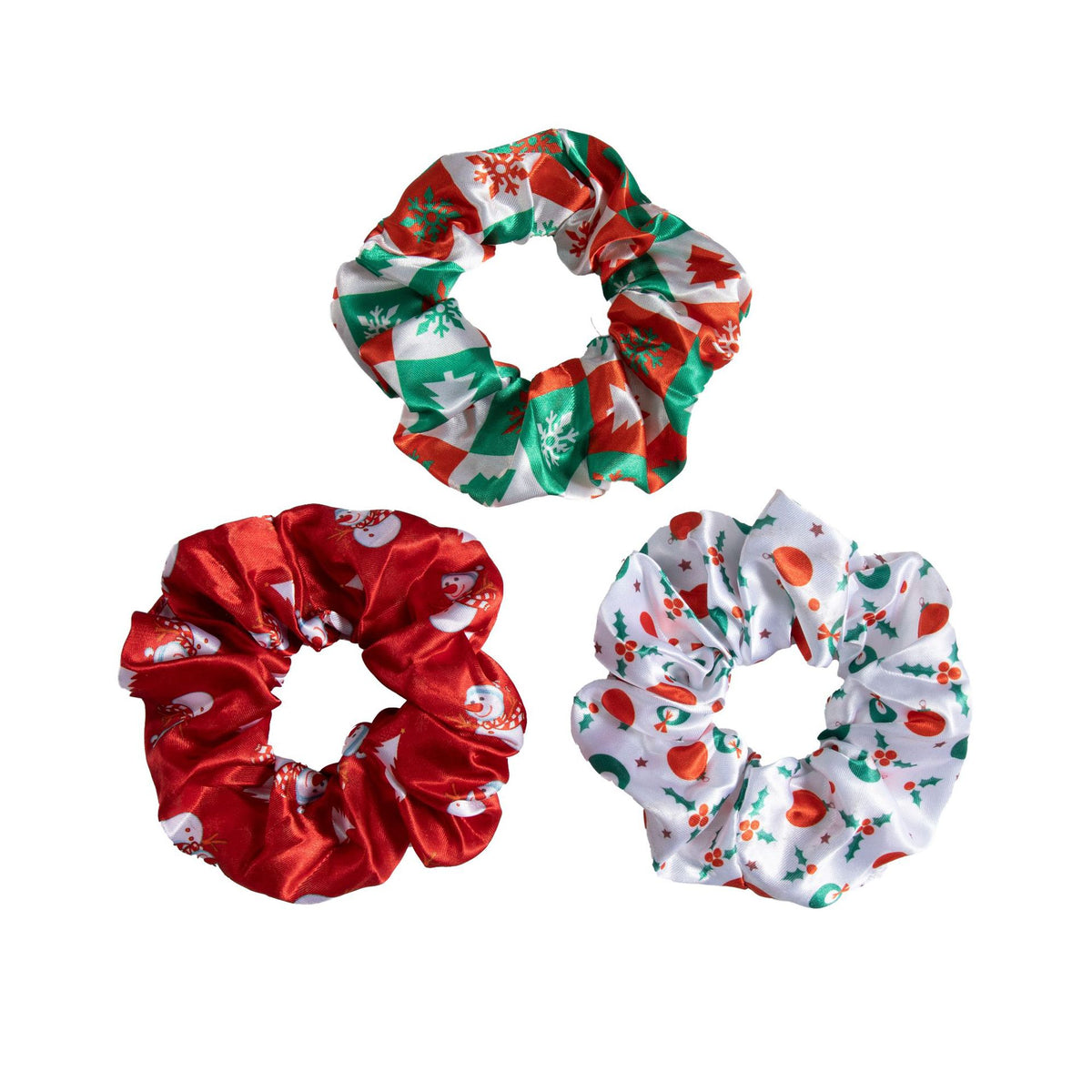 Silky Satin Scrunchie With Holiday Prints - view 5