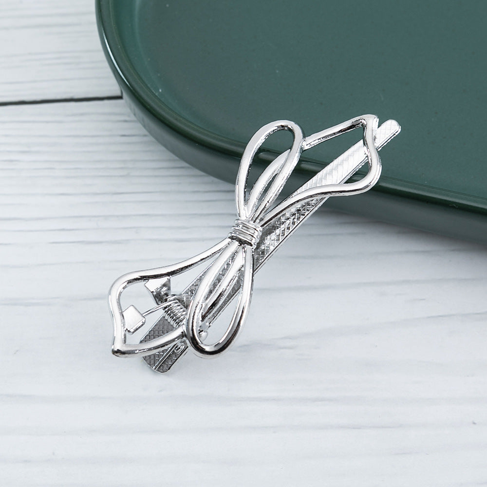 Cut Out Motif Metal Duckbill Clip - Bow_S