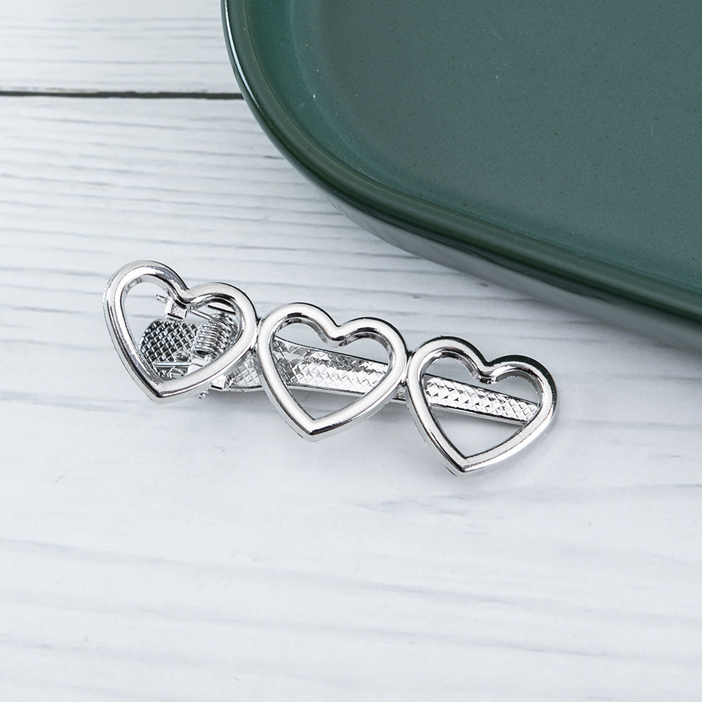Cut Out Motif Metal Duckbill Clip - Heart_S