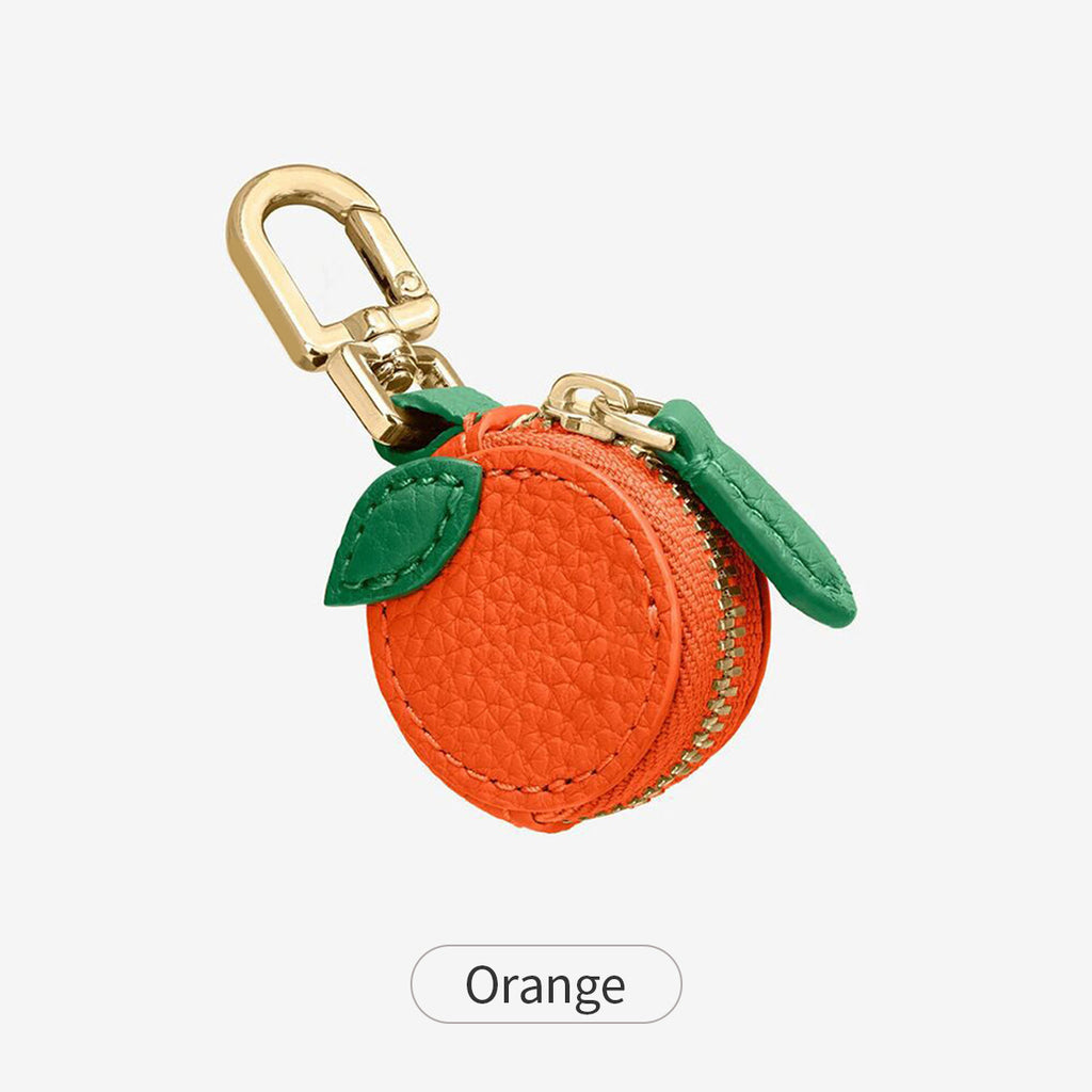 Mini Fruit Coin Purse Bag Charm - Orange