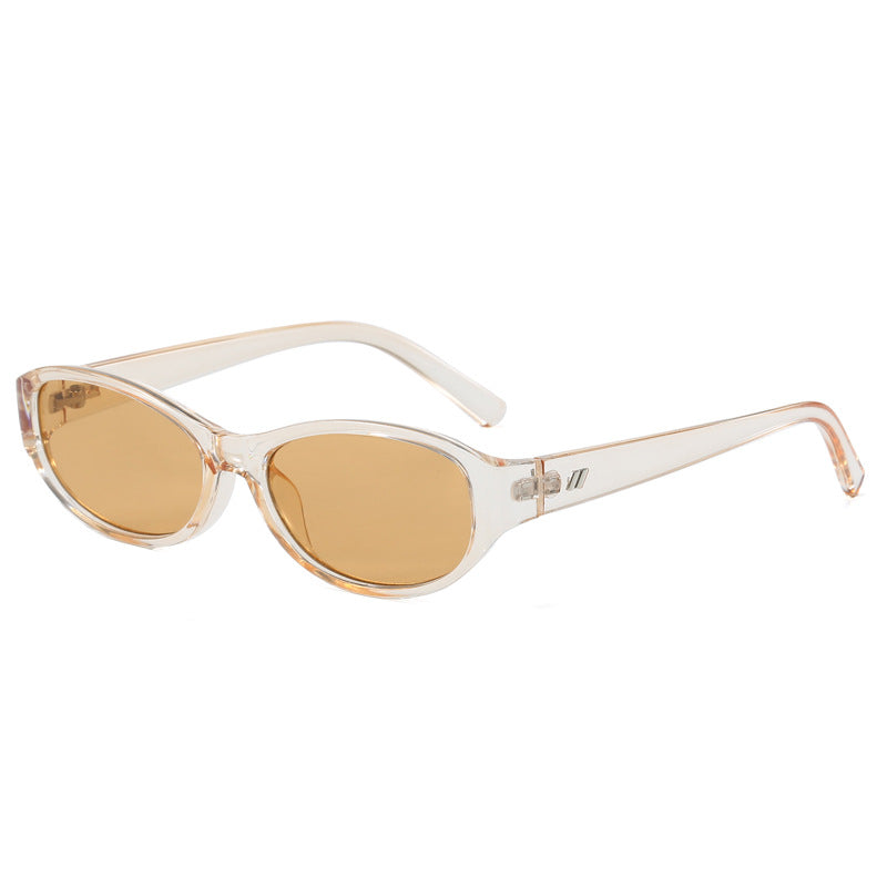 Slim Oval Frame Retro Sunglasses - NO04